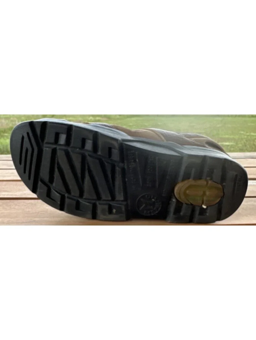 Mephisto Shark Fit Brown Leather Strap Shock Absorber Sandals EUR 41